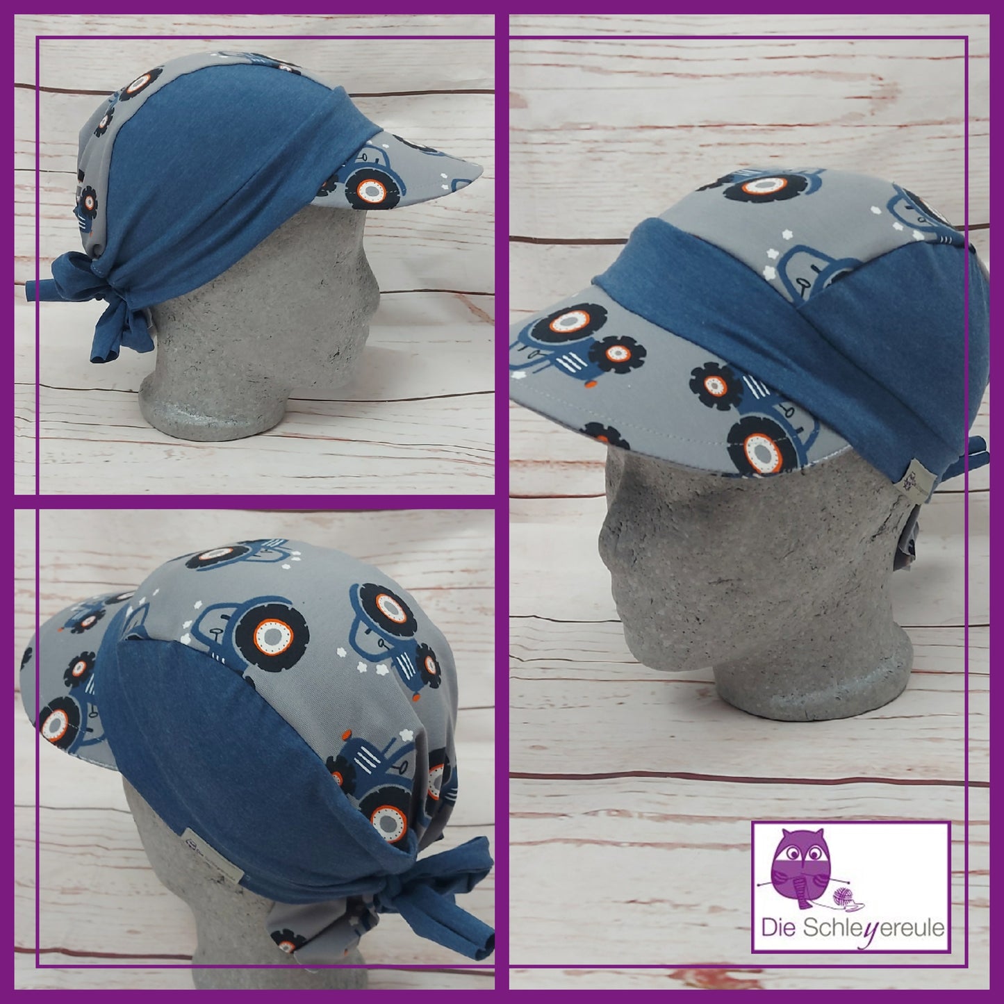 Bandana großes Schild - Trecker Grau