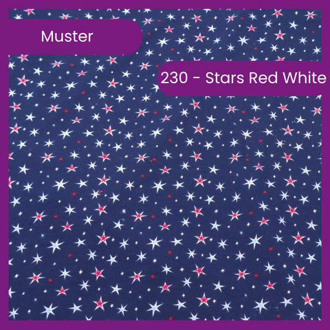 230 Stars Red and White