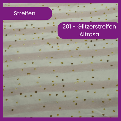 201 Glitzerstreifen Altrosa