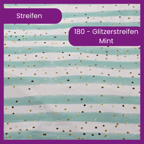 180 Glitzerstreifen Mint