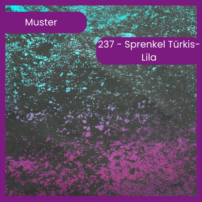 237 Sprenkel Farbverlauf Tuerkis Lila