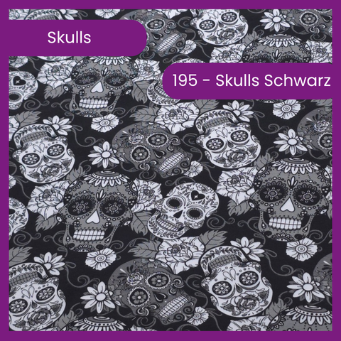 195 Skulls Schwarz