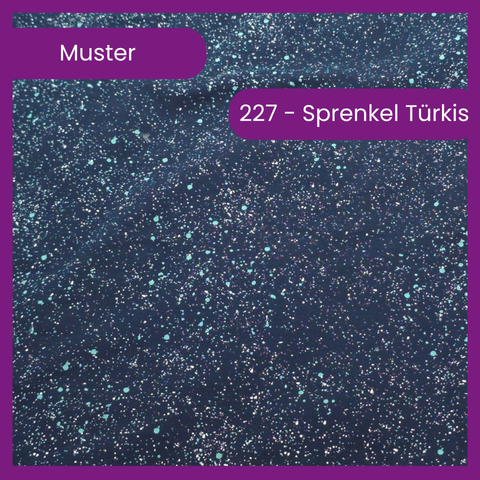 227 Sprenkel Türkis