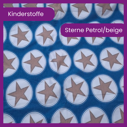 Sterne Petrol/beige