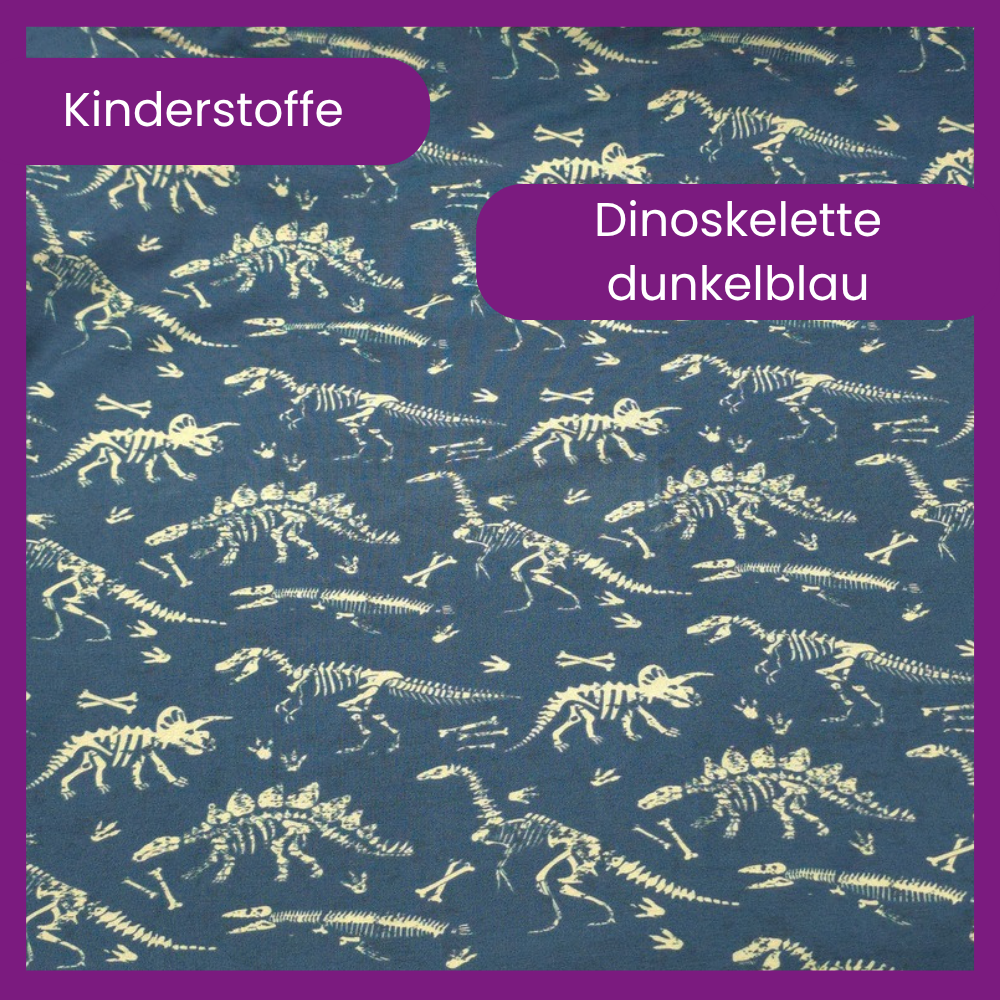 Dinoskelette dunkelblau