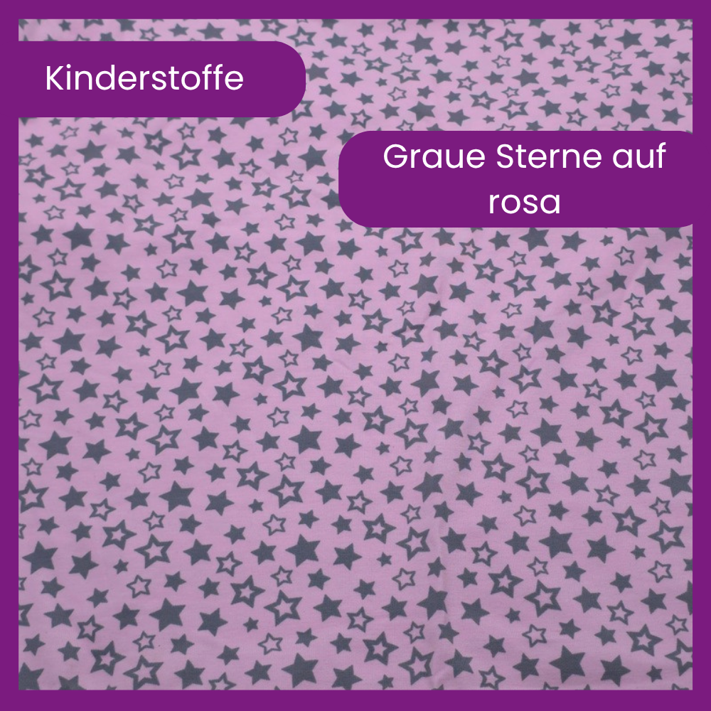 Graue Sterne auf rosa
