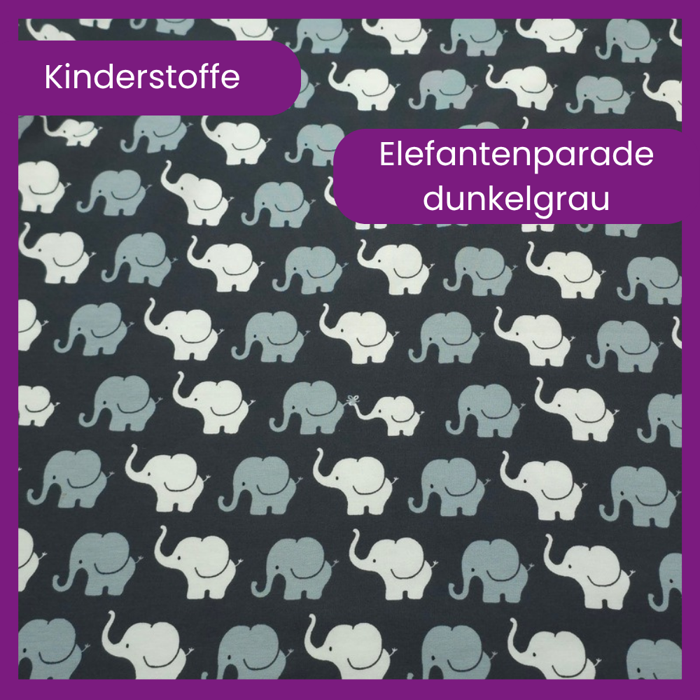 Elefantenparade dunkelgrau