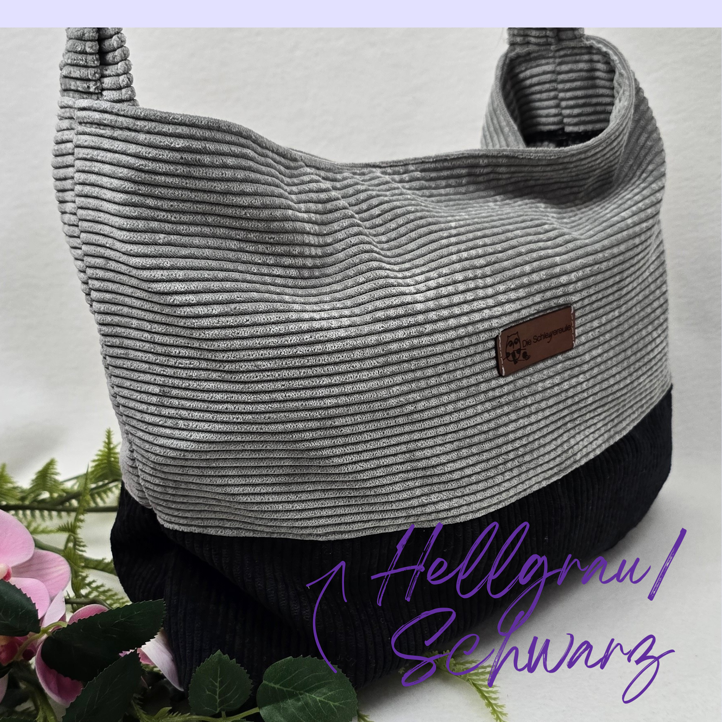 Cord-Handtasche CORDELIA TWIST Handtasche Umhängetasche Feincord Träger Innentasche Außentasche Crossbody
