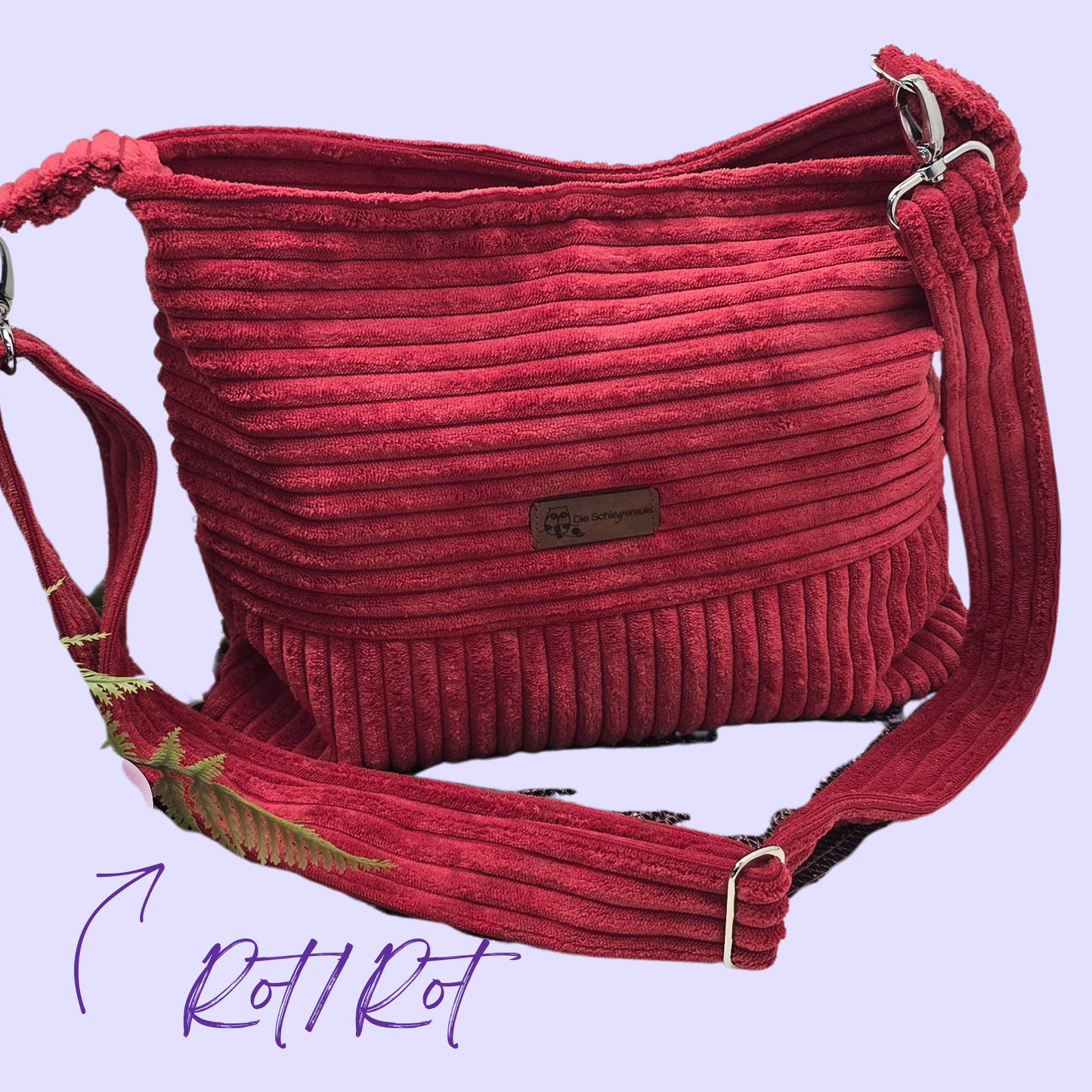 Cord-Handtasche CORDELIA CHUNKY Handtasche Umhängetasche Breitcord Träger längenverstellbar Innentasche Außentasche Crossbody