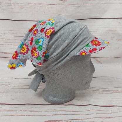 Kopftuch kleines Schild  - Blumen