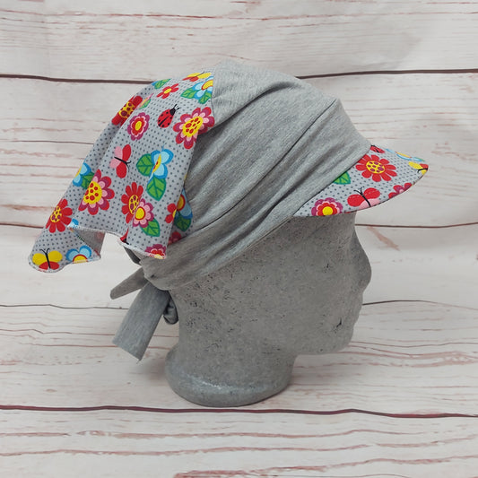 Kopftuch kleines Schild  - Blumen