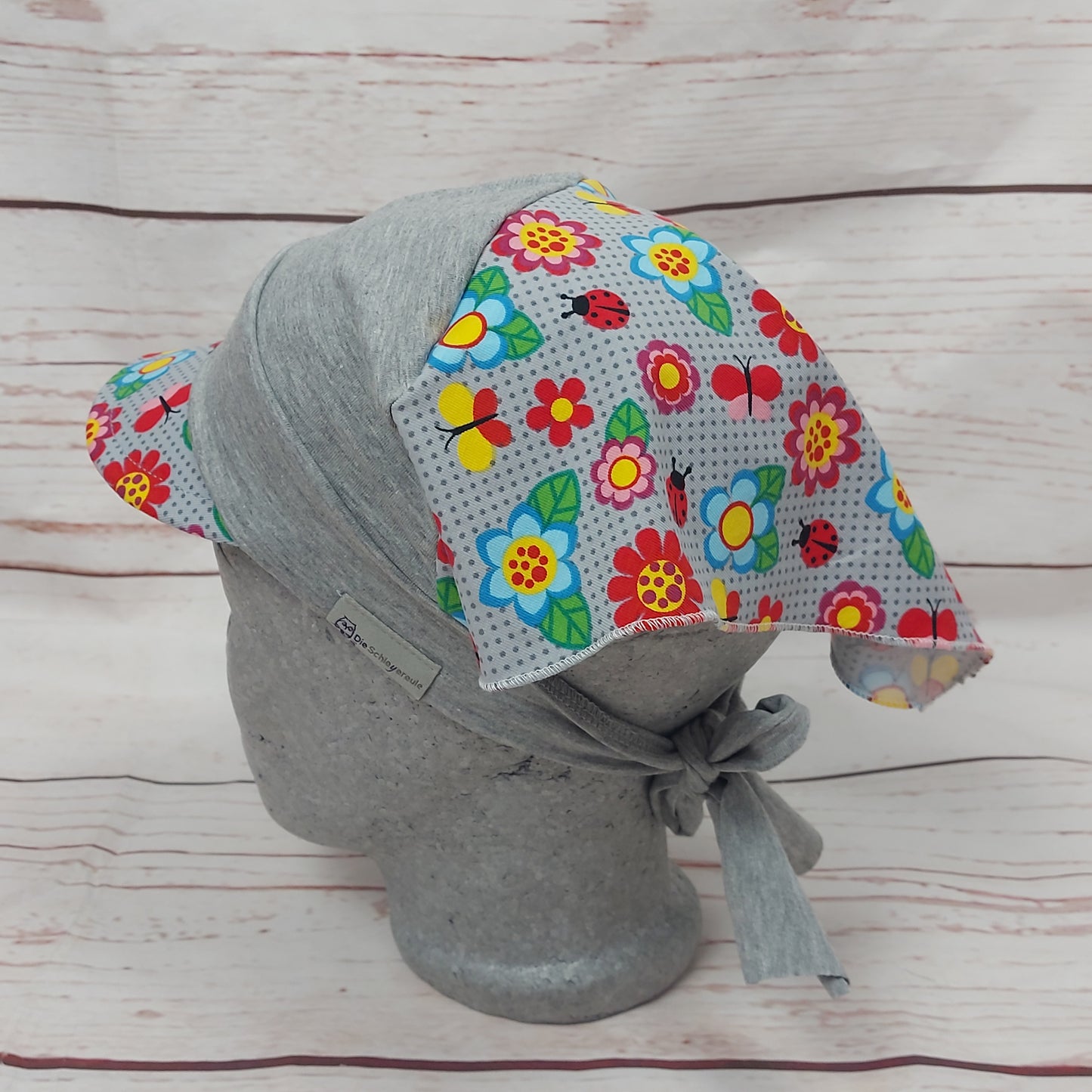 Kopftuch kleines Schild  - Blumen
