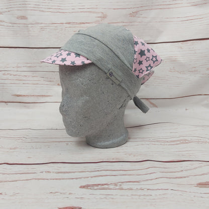 Kopftuch kleines Schild  - Sternchen Rosa