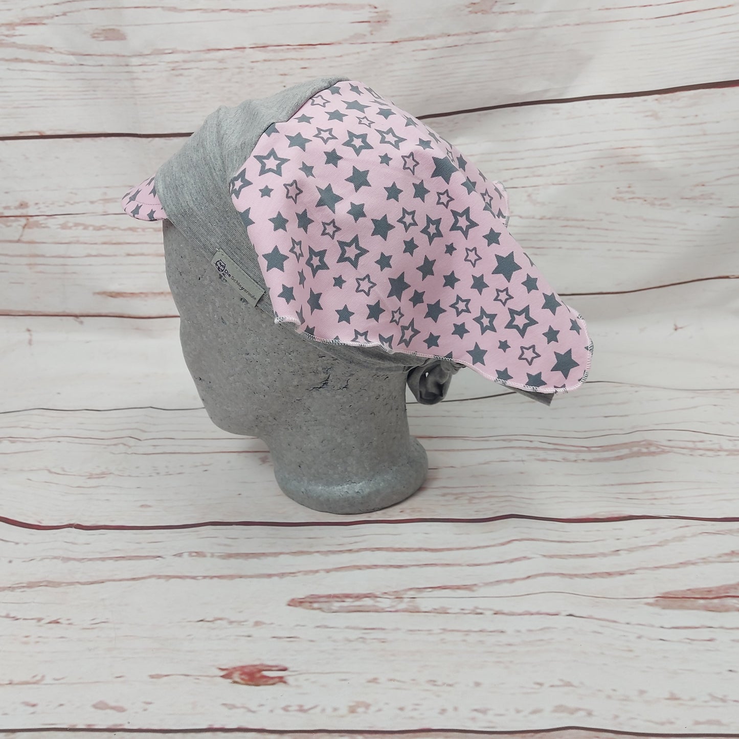 Kopftuch kleines Schild  - Sternchen Rosa