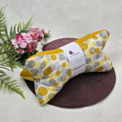 Leseknochen Lovely Dots | Nackenkissen Nackenrolle Kissen Buchstütze Nackenhörnchen Deko waschbar