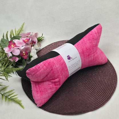 Leseknochen Black meets pink | Nackenkissen Nackenrolle Keilkissen Tablethalter Buchstütze Deko waschbar