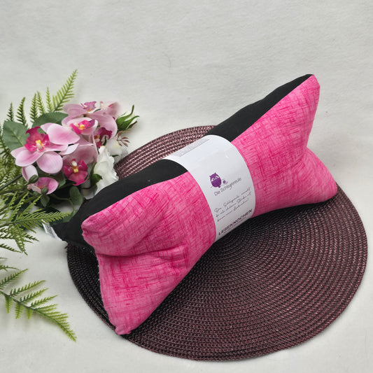 Leseknochen Black meets pink | Nackenkissen Nackenrolle Keilkissen Tablethalter Buchstütze Deko waschbar