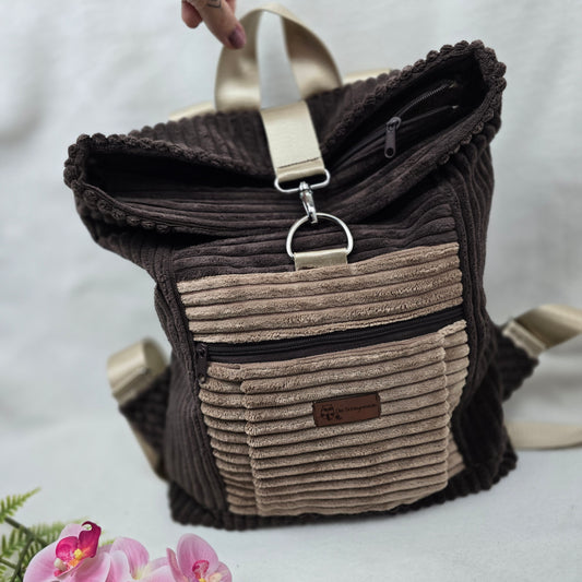 BackBert braun/beige – Rucksack aus Cord - TESTMODELL Vorgänger-Variante