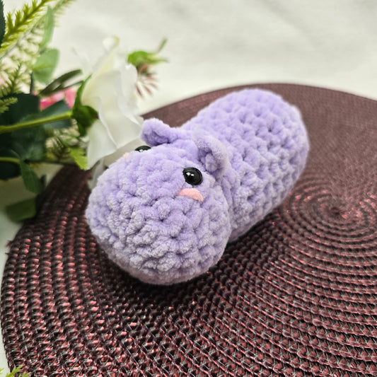 Mini Nilpferd lila - Amigurumi