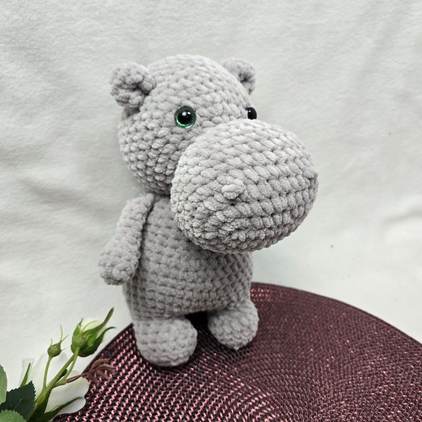 Nilpferd grau - Amigurumi Häkeltier