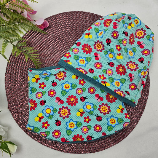 Kids Loop&Mützen SET KU51/52 Blümchen mint