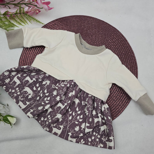 Pulli/Kleidchen - Größe 74 - Waldtiere