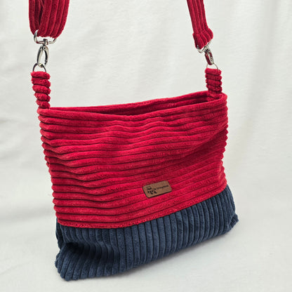 Cord-Handtasche CORDELIA CHUNKY Handtasche Umhängetasche Breitcord Träger längenverstellbar Innentasche Außentasche Crossbody