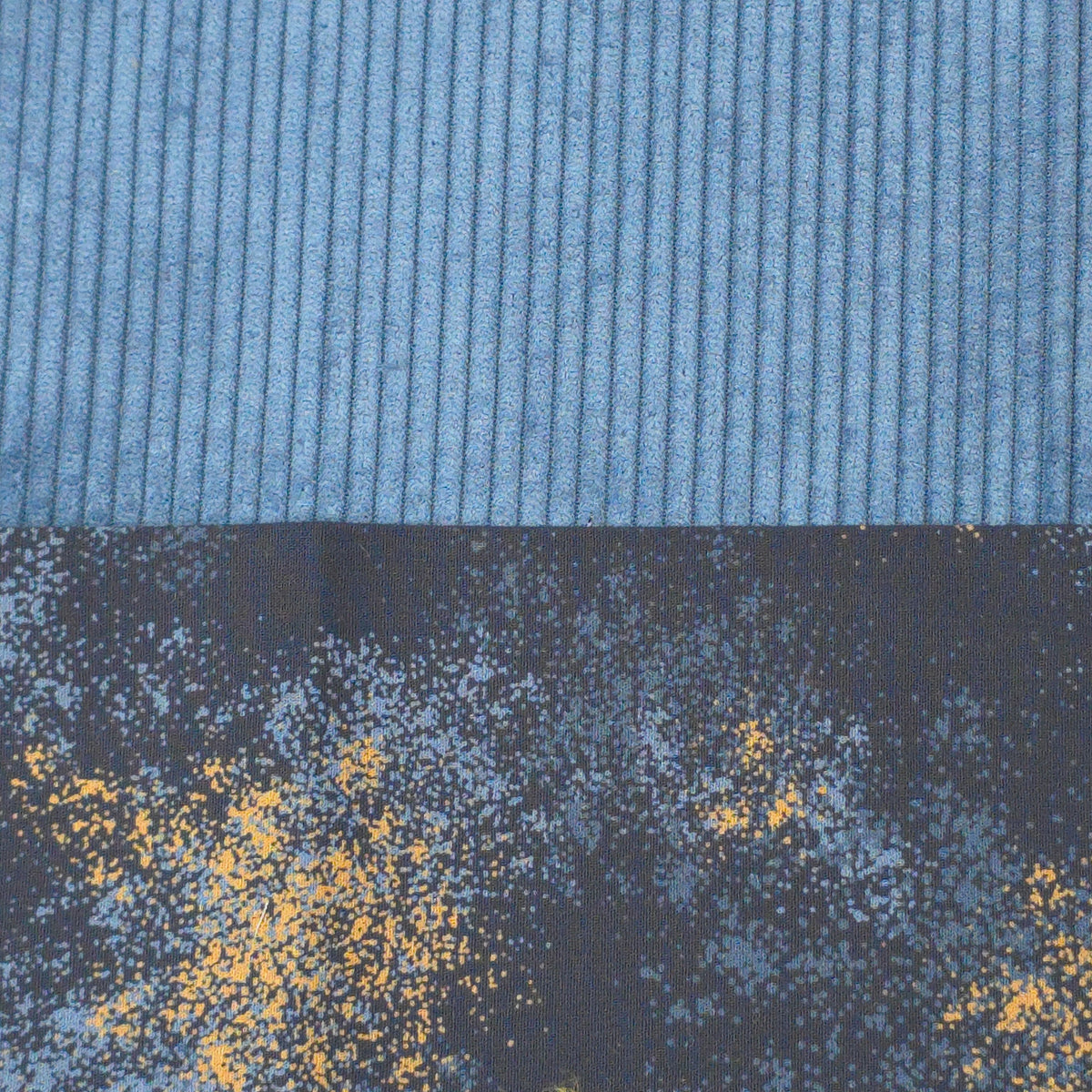 Cord Blau mit Kombistoff