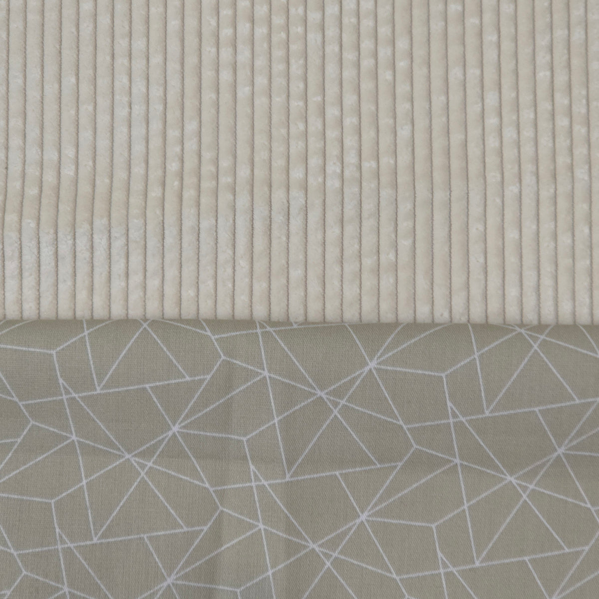 Cord Creme mit Kombistoff