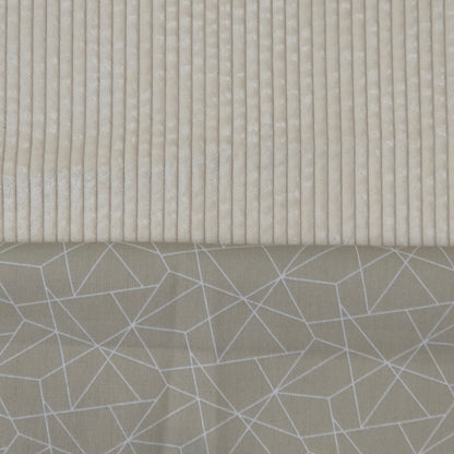 Cord Creme mit Kombistoff