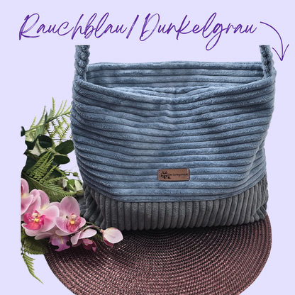 Cord-Handtasche CORDELIA CHUNKY Handtasche Umhängetasche Breitcord Träger längenverstellbar Innentasche Außentasche Crossbody