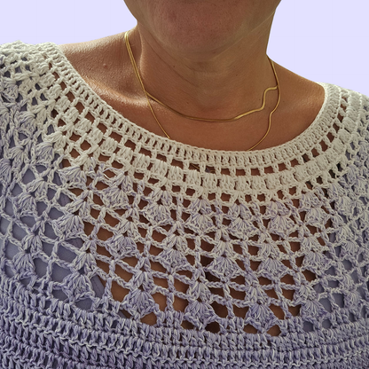 Shirt Lignano – Häkelanleitung mit Häkelschrift und Videotutorials