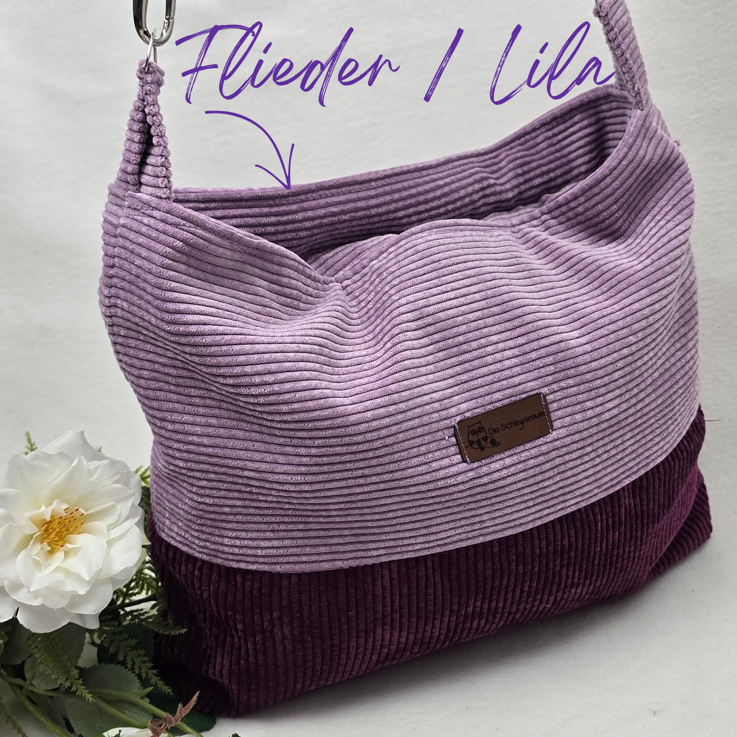 Cord-Handtasche CORDELIA TWIST Handtasche Umhängetasche Feincord Träger Innentasche Außentasche Crossbody