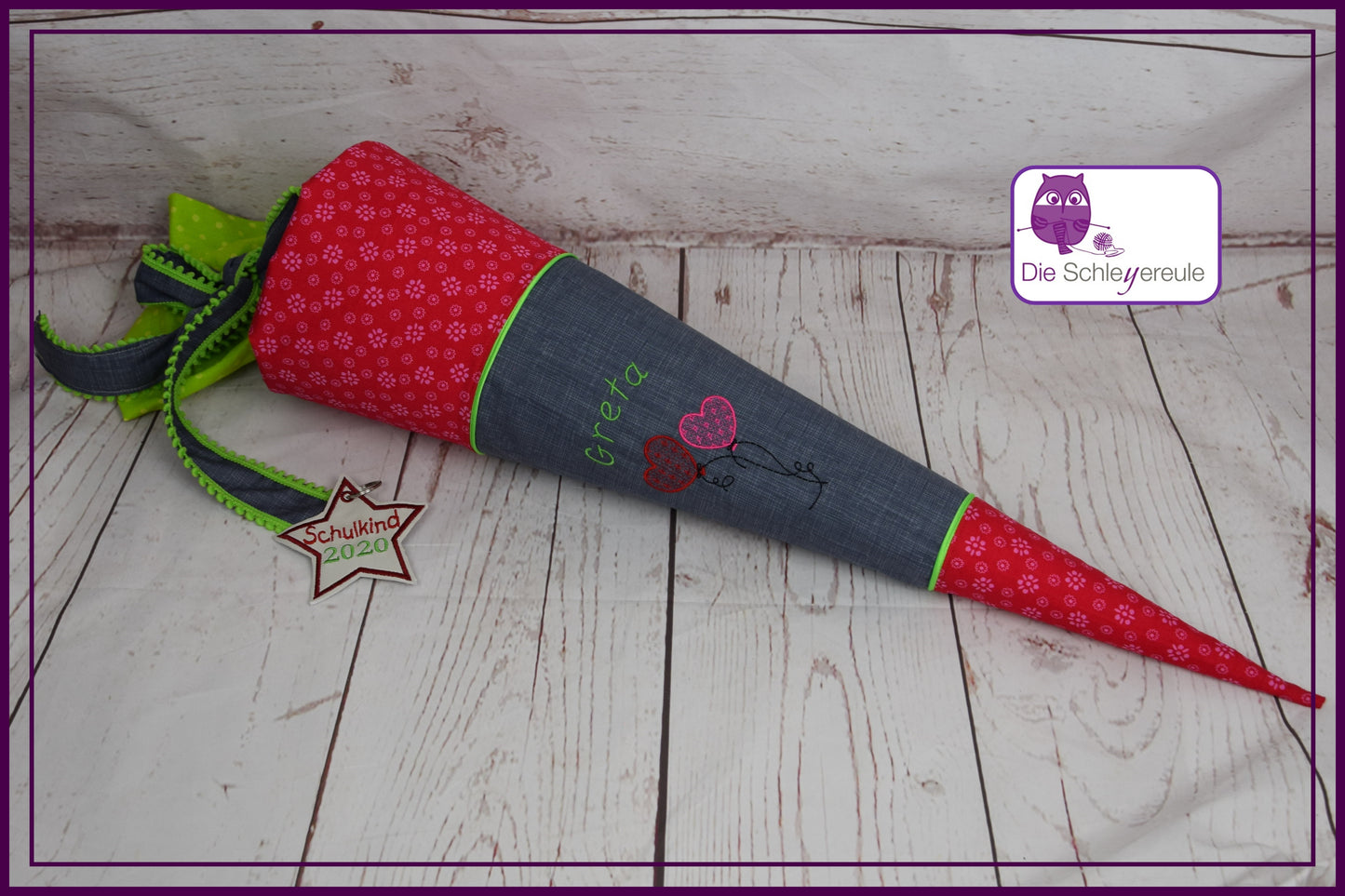 Schultüte | Zuckertüte | 70cm | umwandelbar zum Erinnerungskissen