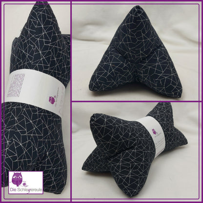 Leseknochen Origami | Nackenkissen Nackenrolle Kissen Buchstütze Nackenhörnchen Deko waschbar