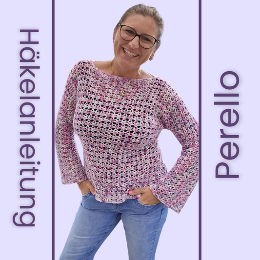 Shirt Perello - Häkelanleitung mit Häkelschrift und Videotutorials | 4 Varianten