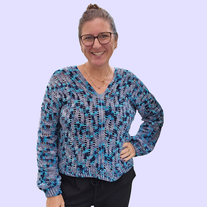 Häkelanleitung Shirt Waterkant | Lang-und Kurzarm-Variante PLUS Weste | mit Häkelschrift und Videotutorials