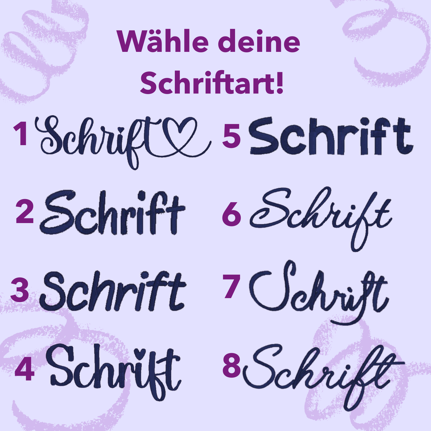 Schriften für Stick