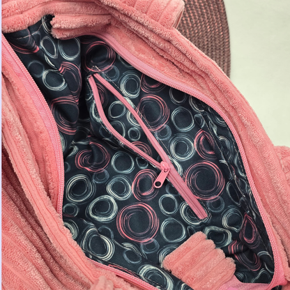 Cord-Shopper Chunky – handgemachter Shopper aus Breitcord | Umhängetasche zweifarbig mit Innentasche