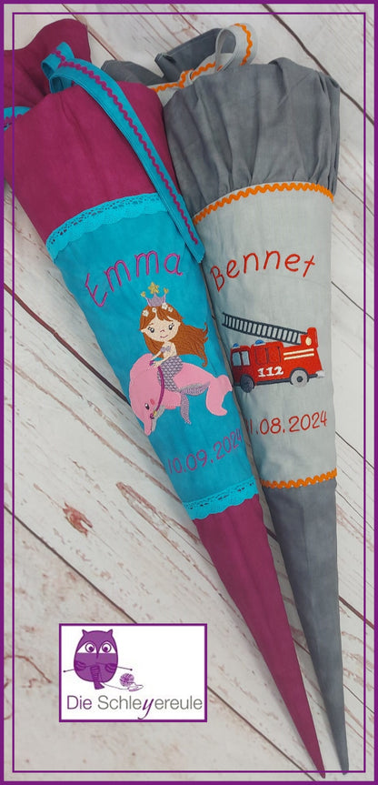 Schultüte | Zuckertüte | 70cm | umwandelbar zum Erinnerungskissen