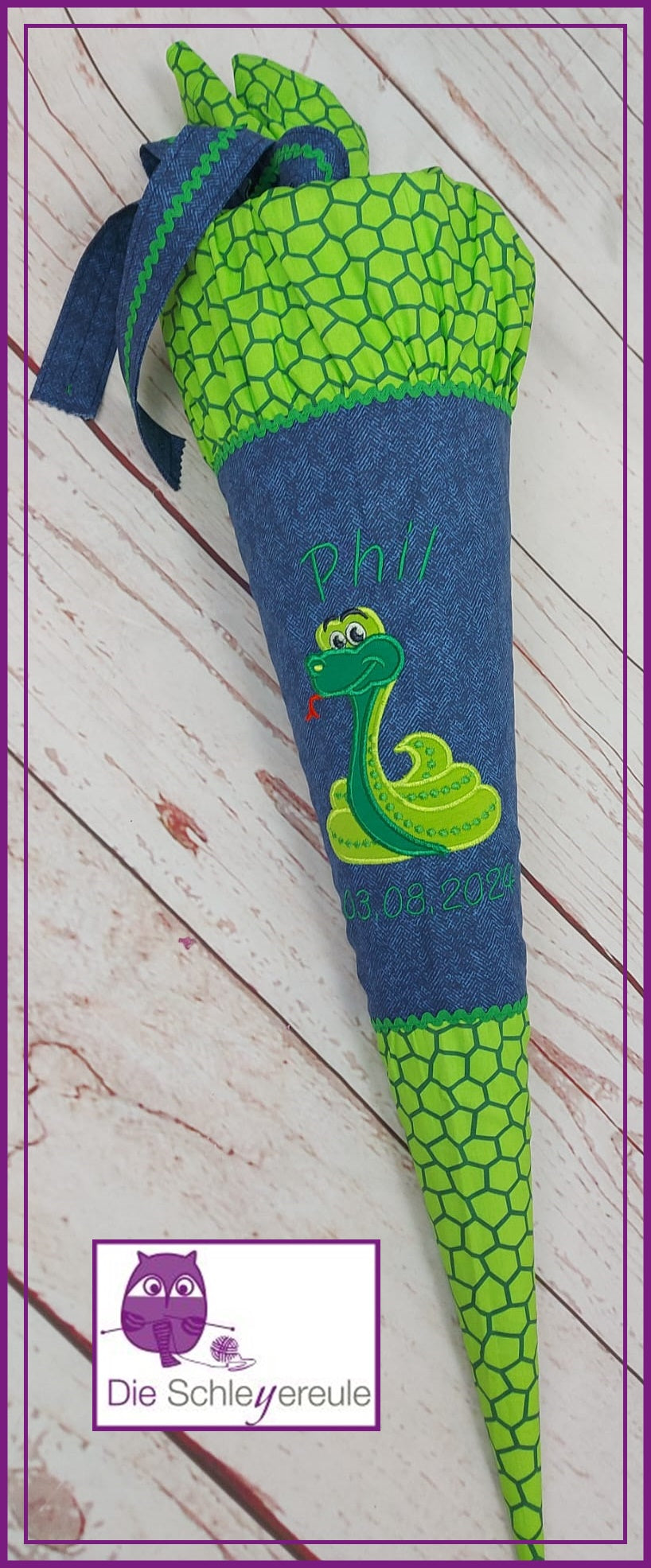 Schultüte | Zuckertüte | 70cm | umwandelbar zum Erinnerungskissen