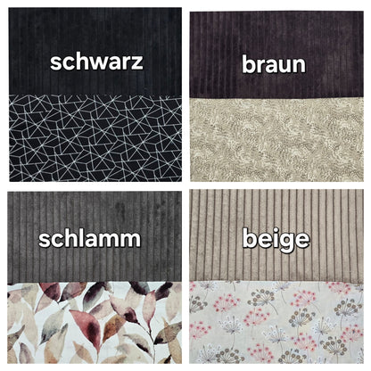 Cord-Shopper Chunky – handgemachter Shopper aus Breitcord | Umhängetasche zweifarbig mit Innentasche