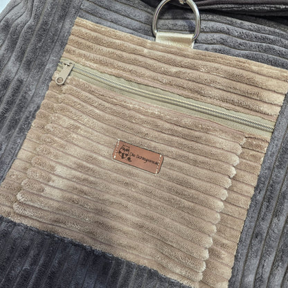 BackBert Handmade – Rucksack aus Cord, Gurt verstellbar, Geschenk für Frauen, Innen- u. Außentasche