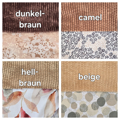 Cord-Handtasche CORDELIA hellbraun | Einzelstück | Handtasche Umhängetasche samtig flauschig