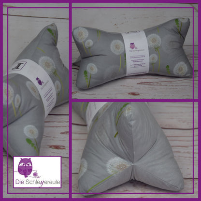 Leseknochen Shabby Pusteblume | Nackenkissen Nackenrolle Keilkissen Tablethalter Buchstütze Deko waschbar