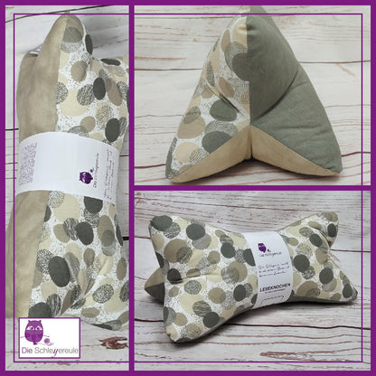 Leseknochen Lovely Dots | Nackenkissen Nackenrolle Kissen Buchstütze Nackenhörnchen Deko waschbar