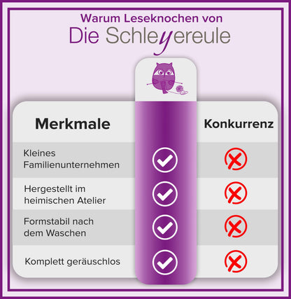 Leseknochen Nackenkissen Nackenrolle Kissen Tatthalterble Deko waschbar Buchstütze Nackenhörnchen "Rosenstrauß"