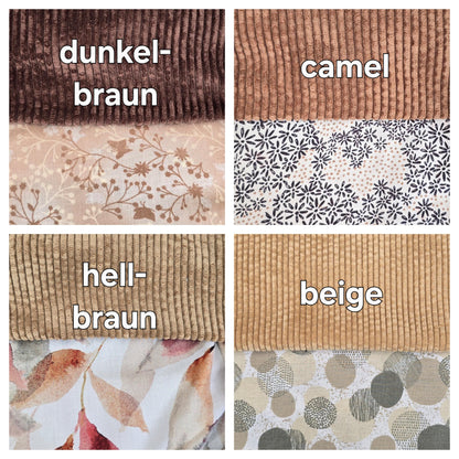 Cord-Shopper Handtasche Umhängetasche Einkaufsbeutel samtig flauschig Träger Innentasche