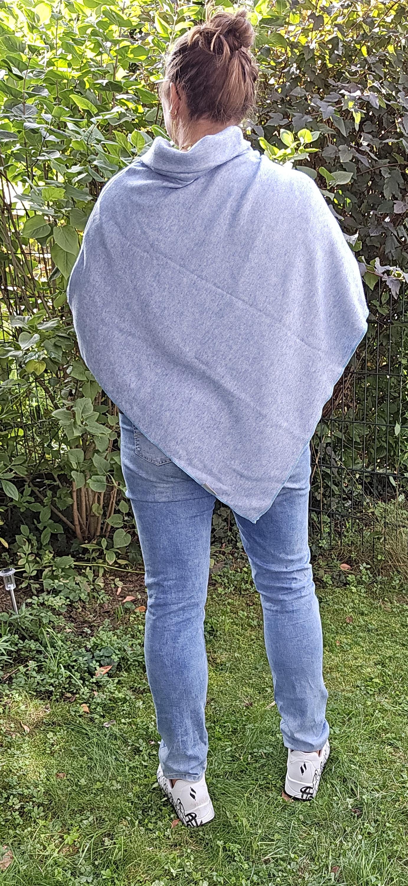 Poncho Damen | Kuschelkollektion | Feinstrick | One Size 32-50 | Strick Freinstrick Cape Umhang Winter Accessoires Handmade