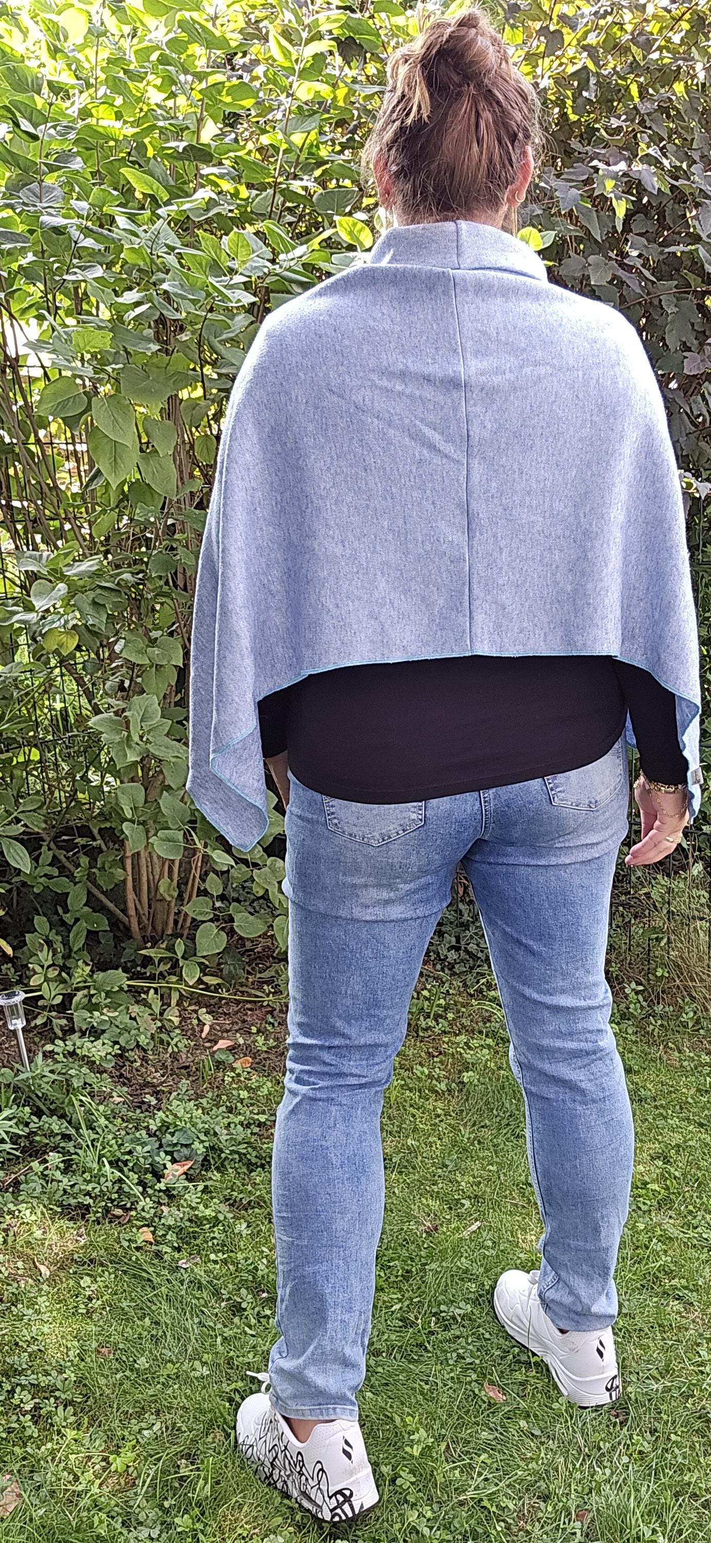 Poncho Damen | Kuschelkollektion | Feinstrick | One Size 32-50 | Strick Freinstrick Cape Umhang Winter Accessoires Handmade